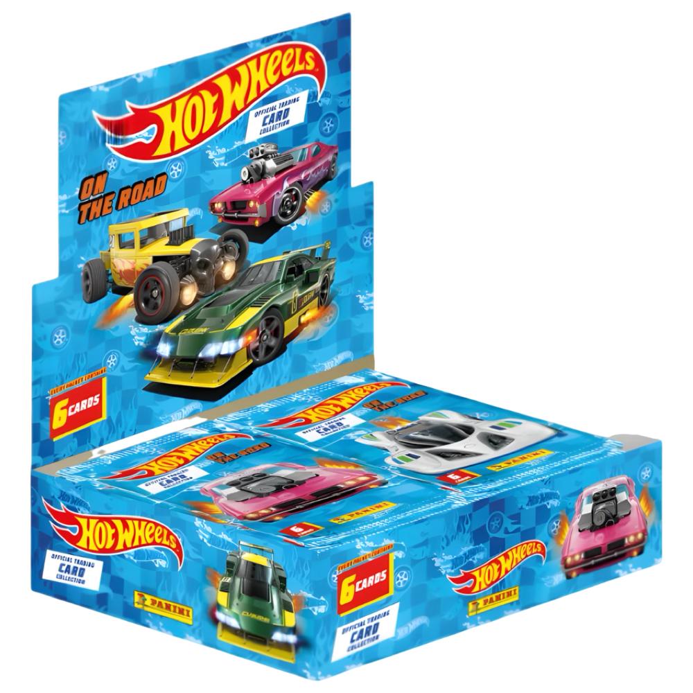 Display x24 Hot Wheels On The Road de Panini con cartas coleccionables