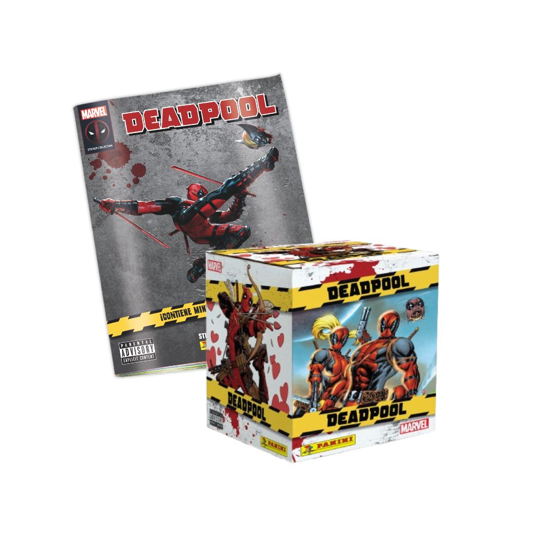 Combo Album + Display X50 Deadpool Stktc