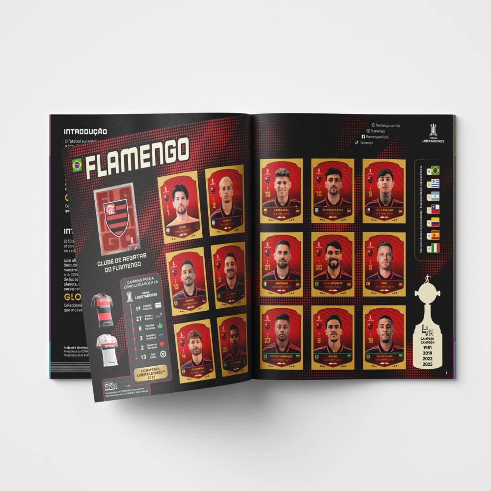 ALBUM TAPA BLANDA + CAJITA X 50 SOBRES CONMEBOL LIBERTADORES 2026