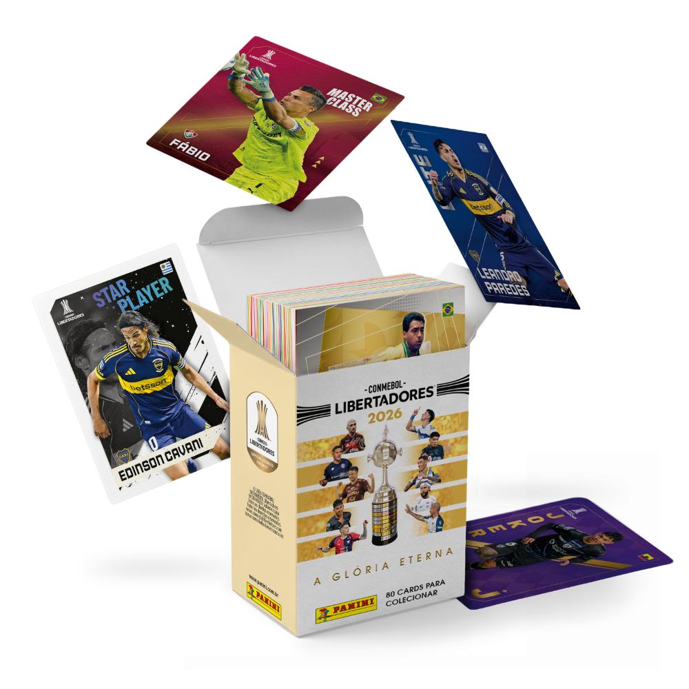 ALBUM TAPA BLANDA + CAJITA X 50 SOBRES CONMEBOL LIBERTADORES 2026