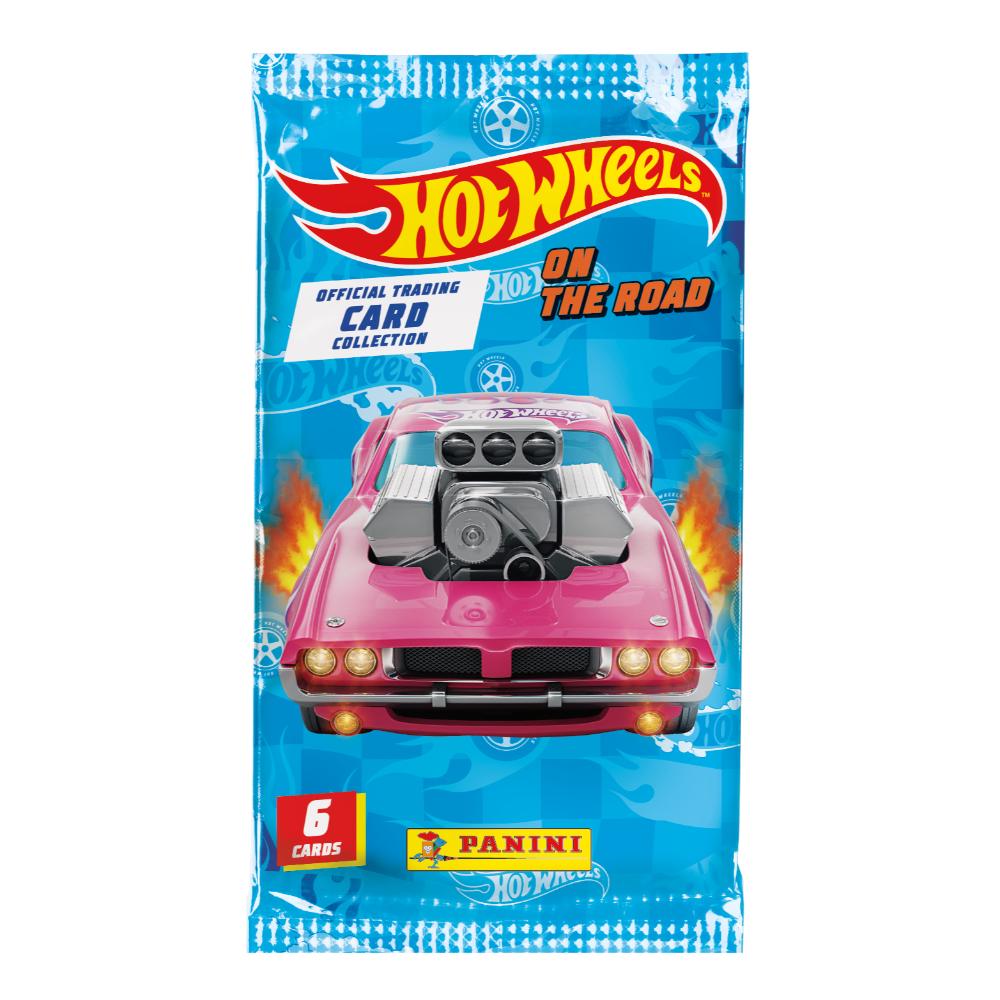 Display Panini Hot Wheels con sobres y piezas para armar circuitos
