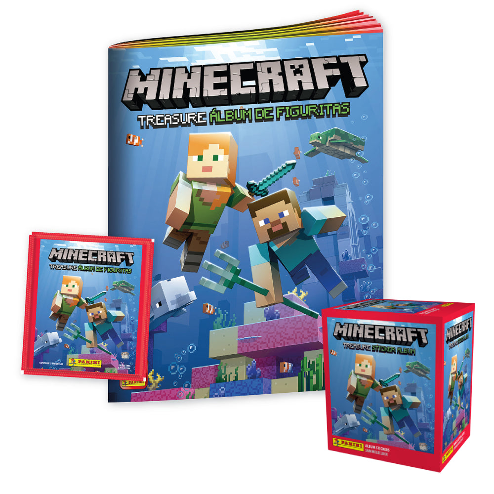 Pack Minecraft Treasure Álbum + Caja X 50 Sobres | Panini